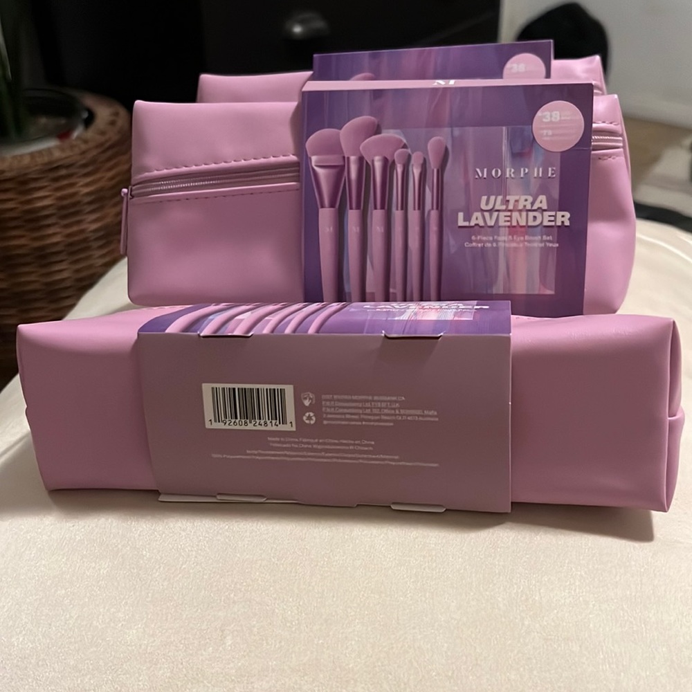 Morphe ultra lavender 6 piece face and eye brush set